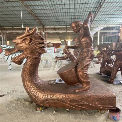 佛山聯(lián)尖紀念性雕塑公司 中國文化遺產(chǎn)紀念雕塑 龍舟造型玻璃鋼雕塑