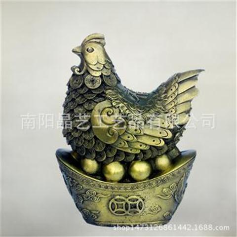 純銅雞擺件元寶孵蛋母雞老母雞招財送子家居裝飾工藝品風(fēng)水?dāng)[設(shè)