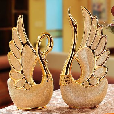 【忠誠瓷業(yè)】歐式現(xiàn)代客廳裝飾品陶瓷工藝品天鵝擺件家居飾品創(chuàng)意擺設(shè)結(jié)婚禮物#現(xiàn)代##禮物##客廳##